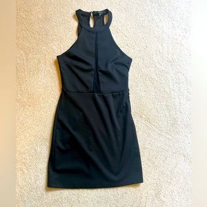 Forever21 black mesh panel dress